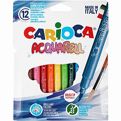 Фломастеры акварельные CARIOCA (Италия) "Aquarell", 12 цв, 42747