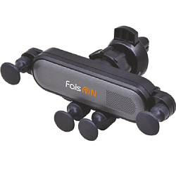 Автомобильный держатель FAISON, FS-H-746, Classic, чёрный, с серой вставкой, мятая упаковка