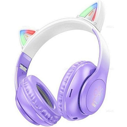 Наушники HOCO W42 Cat Ears, фиолетовый