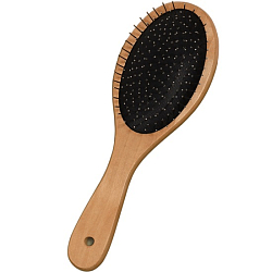 Расчёска массажная «Натурель», 8.2×23.3(±1) см, цвет «светлое дерево»/чёрный 7351976