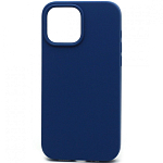 Силиконовый чехол SILICONE CASE для iPhone 14 Pro Max полная защита, тёмно-синий (не оригинал)