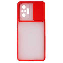 Задняя накладка ZIBELINO Cover Slide для Xiaomi Redmi Note 10 Pro (красный)