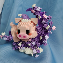 Конструктор Поросенок с цветами
