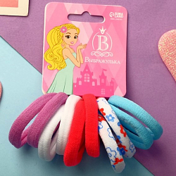 Резинка для волос "Спорт" (набор 10 шт) классика ромашки, 3 см, микс   9298983