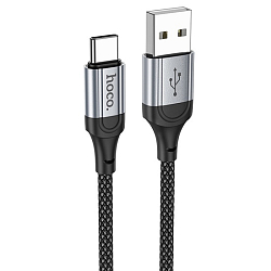 Кабель USB <--> Type-C  1.0м HOCO X102 Fresh, чёрный