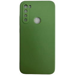Задняя накладка ZIBELINO Soft Matte для Xiaomi Redmi Note 8 2021/2019 (оливковый) с микрофиброй