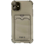 Задняя накладка NONAME для Apple iPhone 11, с карманом для карт, черная