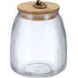 Банка стеклянная с бамбуковой крышкой, 950 мл REGENT Linea LANTERN