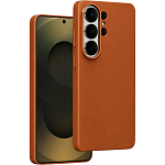 Задняя накладка KEEPHONE PEEKABOO MAGSAFE LEATHER CASE для Samsung Galaxy S26 ULTRA, ORANGE