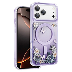 Задняя накладка KEEPHONE Roseland Magsafe Case для iPhone 17 Pro Max, Purple