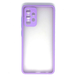 Задняя накладка Zibelino Plastic Matte для Samsung A52 сиреневая окантовка