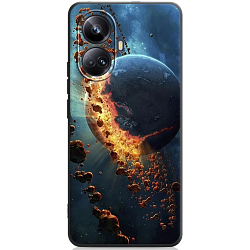 Силиконовый чехол DF для Realme 10 Pro+ (5G) DF rmCase-29 (black) Art005