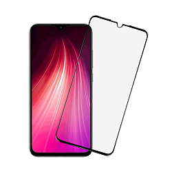 Противоударное стекло NONAME для Xiaomi Redmi Note 8 с рамкой без упак.