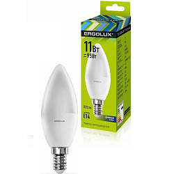 Лампа светодиодная ERGOLUX C35 11W/6500/E14