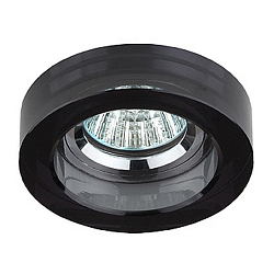 Светильник встраиваемый ЭРА  MR16 DK37 CH/BK, декор  квадрат малый "толст.стекло",12V/220V, 50W, хром/черный