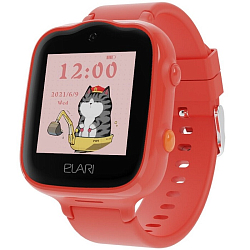 Умные часы ELARI KidPhone 4G Bubble (красные) RUS (Уценка)