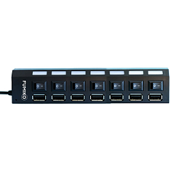 USB-Xaб FUMIKO UH02 7USB черный