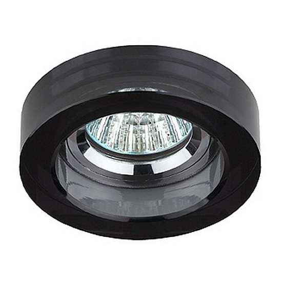 Светильник встраиваемый ЭРА  MR16 DK37 CH/BK, декор  квадрат малый "толст.стекло",12V/220V, 50W, хром/черный