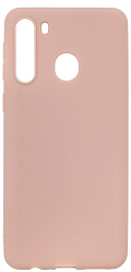 Задняя накладка ZIBELINO Soft Matte для Samsung Galaxy A21 пыльно-розовый