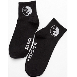 Люблю котиков носки женские (23-25, черный)