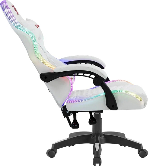 Кресло игровое DEFENDER Core белый,RGB,класс 4,PU DEFENDER