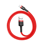 Кабель USB <--> Lightning  1.0м BASEUS Cafule Cable черный с красным (CALKLF-B19)