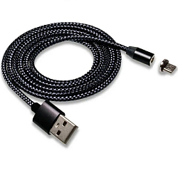 Кабель USB <--> Lightning  1.0м WALKER C590 черный, магнитный