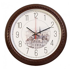 Часы настенные БЮРОКРАТ WallC-R63P коричневый