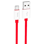 Кабель USB microUSB 1.0м HOCO X87 Magic, красный