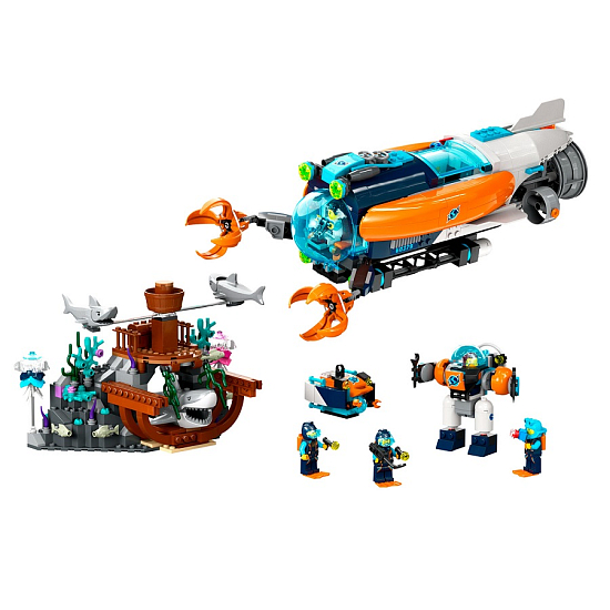 Конструктор LEGO City 60379 Подводная лодка исследователя морских глубин