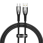 Кабель USB <--> Type-C  1.0м BASEUS Glimmer series, черный, 100W (CADH000401)