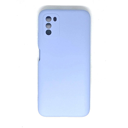 Задняя накладка SILICONE COVER Soft Matte для Xiaomi Poco M3 голубой
