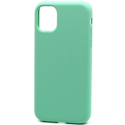 Силиконовый чехол SILICONE CASE для iPhone 11 полная защита, зелёный (не оригинал)