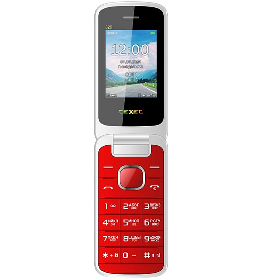 Телефон TEXET TM-325 гранатовый