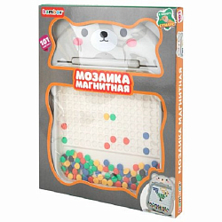 Мозаика магнитная развивающая для детей "Медвежонок", стилус, 101 магнит, 10 карточек, BAMBOX,665891