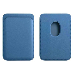 Кошелек для карт MagSafe Leather Wallet для Apple iPhone синий