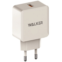 Сетевое ЗУ 1USB 2.4A WALKER WH-25 белое, Type-C, 18W, QC 3.0