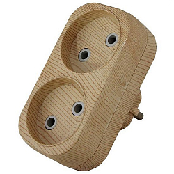 Сетевой разветвитель 2гн Эко TDM б/з сосна