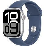 Часы Apple Watch Series 10 GPS, 46 мм,Silver , Sport Band