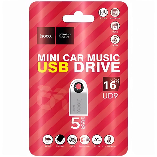 USB 16Gb HOCO UD9 серебрянная