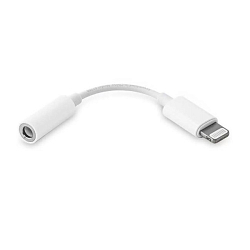 Переходник Lightning <--< Jack3.5 ISA Белый
