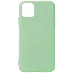 Силиконовый чехол STR для iPhone 11 Pro плотный матовый (серия Colors) (фисташковый)