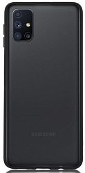 Задняя накладка ZIBELINO Plastic Matte для Samsung Galaxy M51 черная окантовка