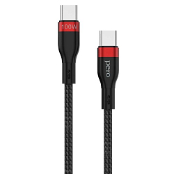 Кабель Type-C <--> Type-C  1.5м PERO DC-10 Black PD, 100W