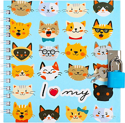Записная книжка Котики 45 л, на замке 10549429