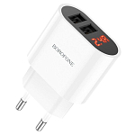 Сетевое ЗУ 2USB 2.4A BOROFONE BA63A, Richy, белый