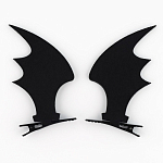 Заколки-ушки на формовой подложке «Крылья», черные, 11 х 12 см 10388253