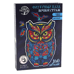 Пазлы деревянные фигурные «Сова», 160 элементов 9888200