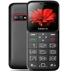 Телефон TEXET TM-B226 черный-красный