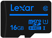 Micro SD 16Gb LEXAR Class 10 UHS-I без адаптера